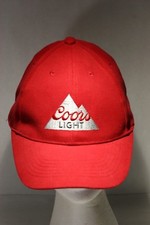 Rare Vintage Coors Light Red Cap Adjustable Cup Hat Made in USA