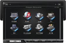 Power Acoustik PD-710B 7" Detachable Touchscreen Display Single Din Car Stereo