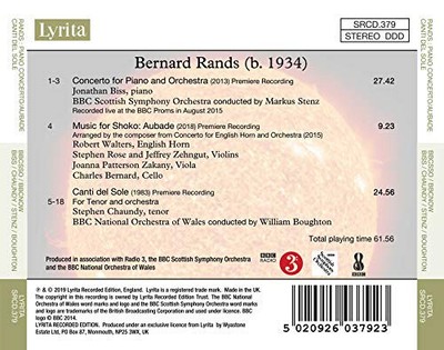 Orchestral Works by BISS,JONATHAN; ROBERT WALTERS; STEPHEN CHAUNDY [Audio CD]