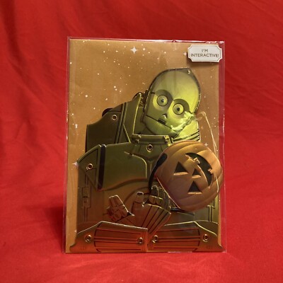 Papyrus Star Wars C-3PO Halloween Card / Metallic Jointed Articulated Decoration