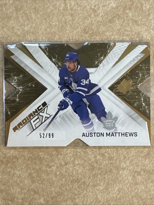 2022-23 Upper Deck SPx Auston Matthews Radiance FX Gold 52/99 Maple Leafs #54