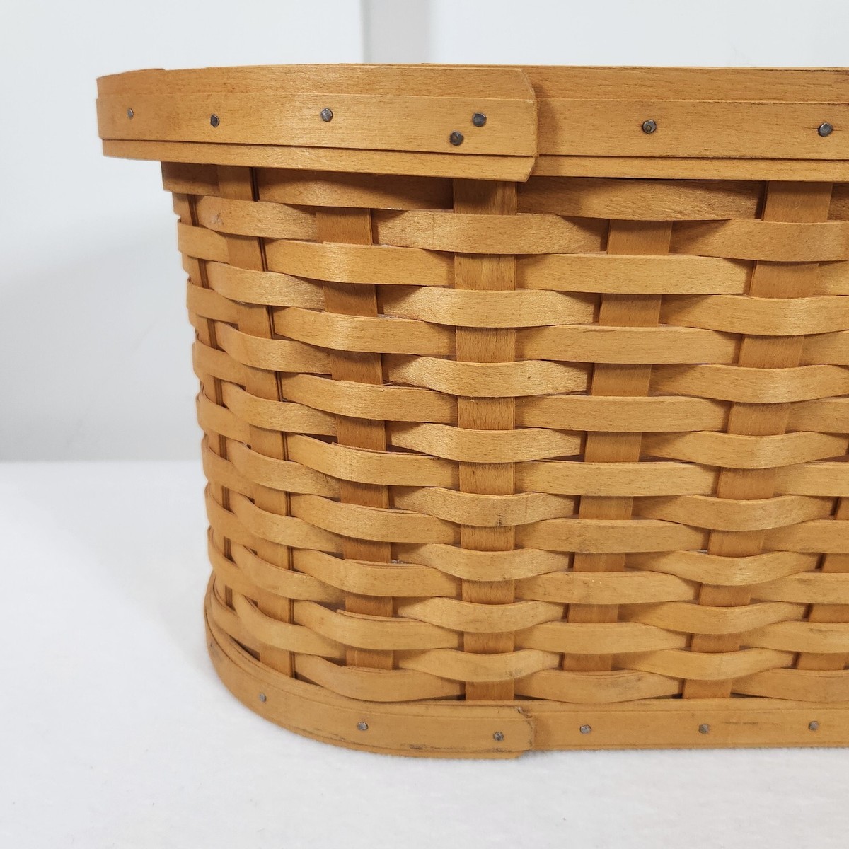 Longaberger 2001 Small Workload Basket+Protector STORAGE ICED