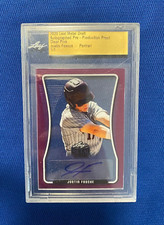 2020 LEAF METAL DRAFT JUSTIN FOSCUE PRE PRODUCTION PROOF PINK AUTO SIGNED 1/1