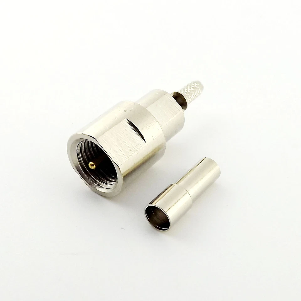 2pcs FME Male Plug Straight Crimp for RG174 LMR100 RG316 Cable RF Connector - Image 2 of 4