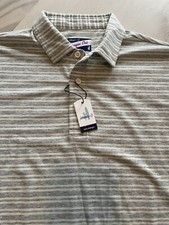 NWT Johnnie O HanginOut 1/3 ButtonUp Brannen Seal M $138
