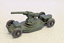 Tootsietoy Military Cannon Truck Army Die Cast Metal Toy Car 4 Wheel Vintage