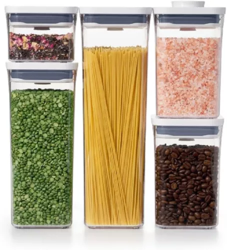 OXO Good Grips 5-Piece POP Container Set, Sizes 2.1  Qt, 1.5 Qt , 2 of 0.9 Qt