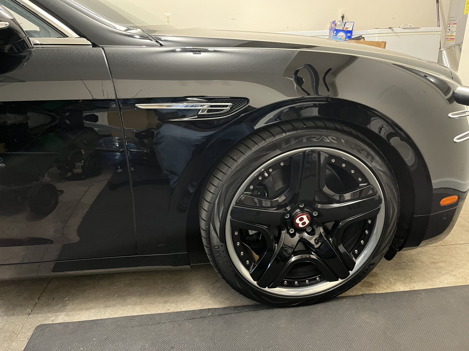 21" BENTLEY MULLINER OEM FACTORY NEW GERMAN BLACK WHEELS FLYING SPUR CONTINENTAL