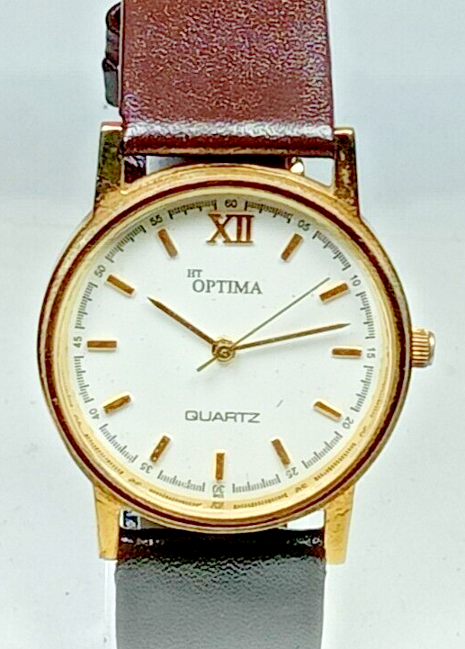 Optima Quartz Movement Analog Dial Men Wrist Watch eBay