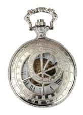 Mechanical Silver Pocket Watch Peaky Blinders Vintage Double Hunter Automatic