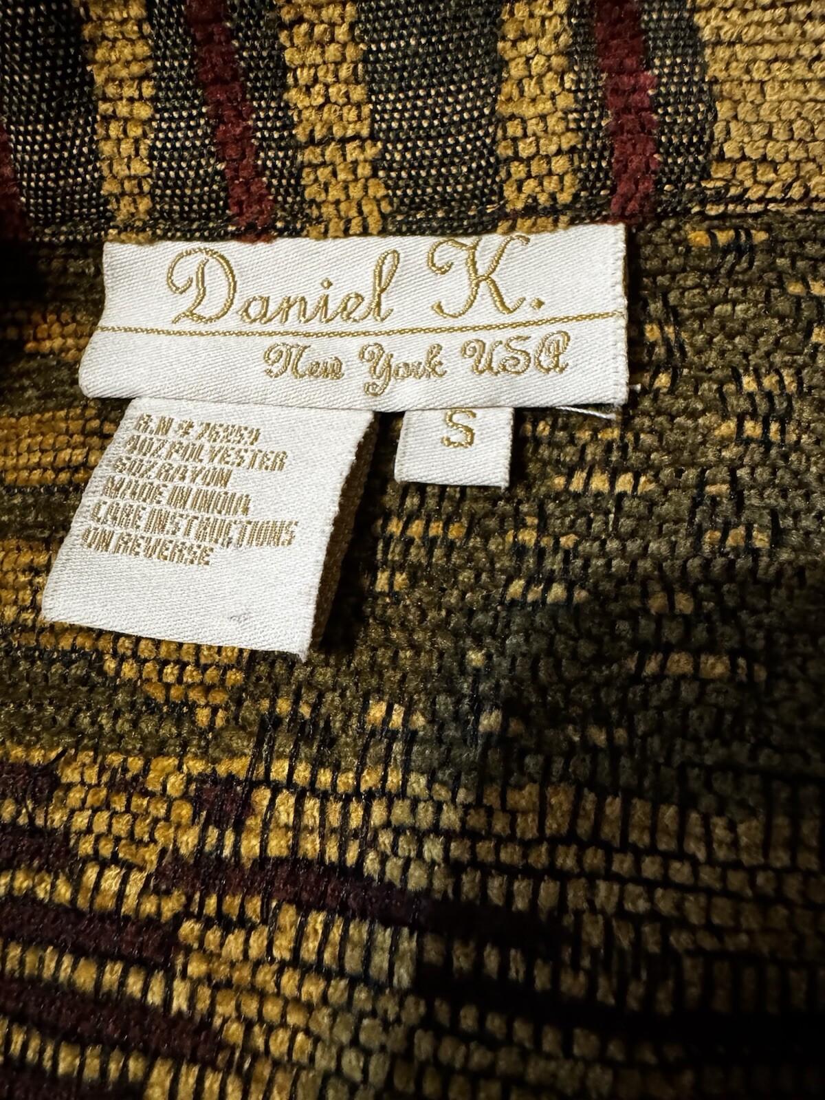 Vintage Patchwork Button Blazer by Daniel K Sz SM - image 9