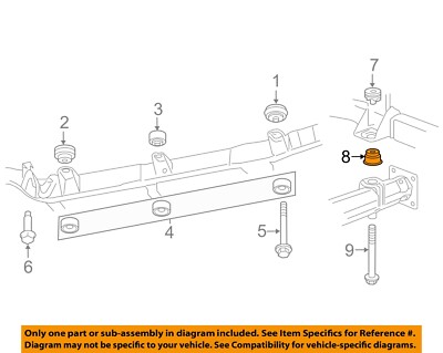 CHRYSLER OEM 05-07 Dakota Frame Frame Components-Mount Cushion 52013504AB