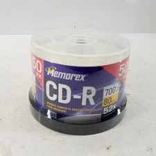 MEMOREX Music CD-R 50 PK pack Spindle 52X 700MB 80min Blank CD NEW SEALED FSTSHP