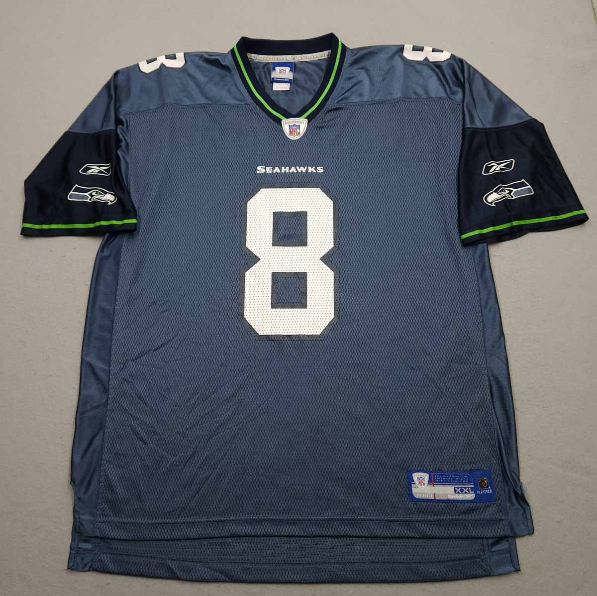 Reebok Seattle Seahawks Jersey Mens 2XL XXL Blue Matt Hasselbeck