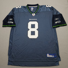 Reebok Seattle Seahawks Jersey Mens 2XL XXL Blue Matt Hasselbeck #8 Football NFL