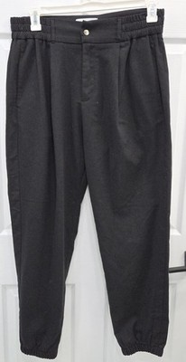 Gaëlle Paris Black Tapered Jogger Pants Womens IT 48 US 12 Elastic Waist NWT