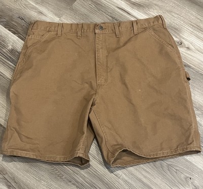 VTG Carhartt Mens Sz 44 Brown Washed Duck Work Cargo Shorts B25 BRN Canvas  Y2K