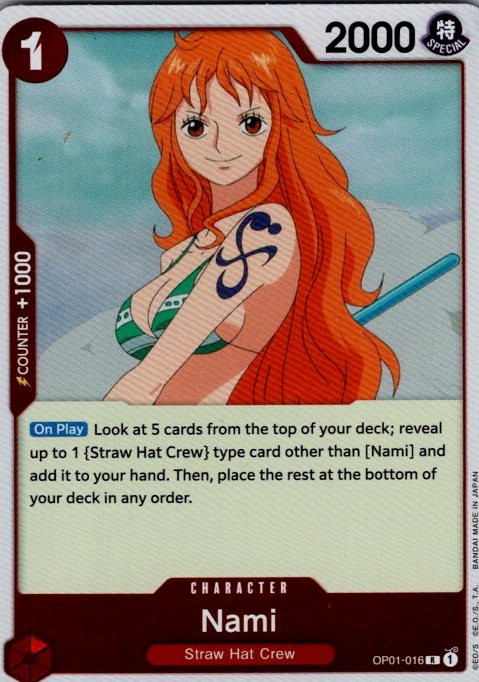 NAMI OP01-016 R ROMANCE DAWN ONE PIECE FOIL NEAR MINT