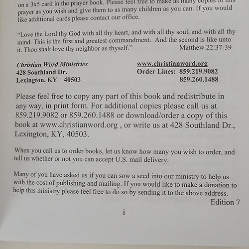 Prayers by Christian Word Ministries / 7th Edition / Paperback - Picture 8 of 10