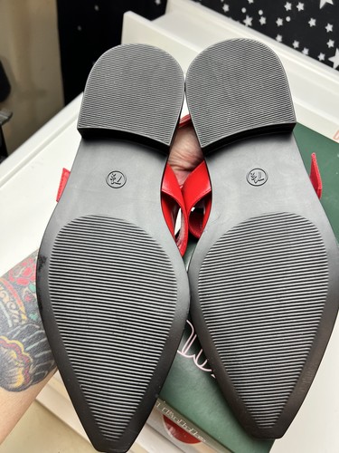 Wild Fable Peyton Flats Womens Size 7.5 Red Buckle Memory Foam Pointed Shoes NEW - Picture 5 of 5