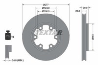 2 X Bremsscheibe Textar 92059000 FüR Nissan Terrano II