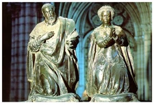 Vintage Postcard Tomb of Catherine de Medici and Henry II Saint-Denis France