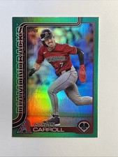 2025 TOPPS SERIES 1 #78 CORBIN CARROLL GREEN FOIL #/99 ARIZONA DIAMONDBACKS