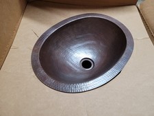 Native Trails CPS238 Baby Classic 16" Oval Copper Undermount Sink - Antique Copp