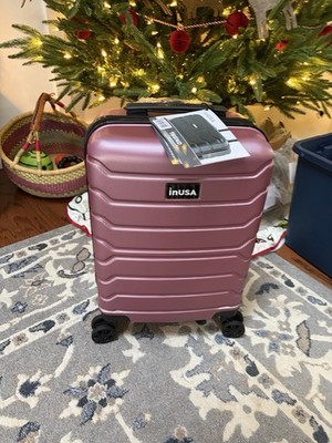 INUSA TREND LIGHTWEIGHT HARDSIDE CARRY ON SPINNER SUITCASE - ROSE GOLD