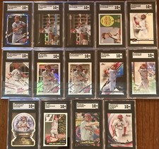 Lot of (14) Dylan Carlson 2020 2021 2022 Topps Sapphire Fire Club Chrome SGC 10