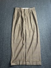 VTG Polo Ralph Lauren Pleated Chino Pants Mens 34x34 Wideleg Cotton Twill 80 s