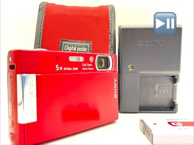 【ジャンク品】SONYCyber-shot DSC-T100デジタルカメラレッド N MINT] Sony Cyber-shot DSC-T100 Red Vintage Digital Camera CCD
