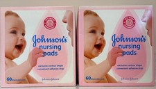 Johnson's Disposable Nursing Pads Contour Natural Cotton 60 Ct Lot Of 2 2011 NOS
