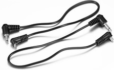  2 PCS 3.5Mm to Male Flash PC Sync Cable,12-Inch/30Cm 3.5Mm Plug to Male Flash