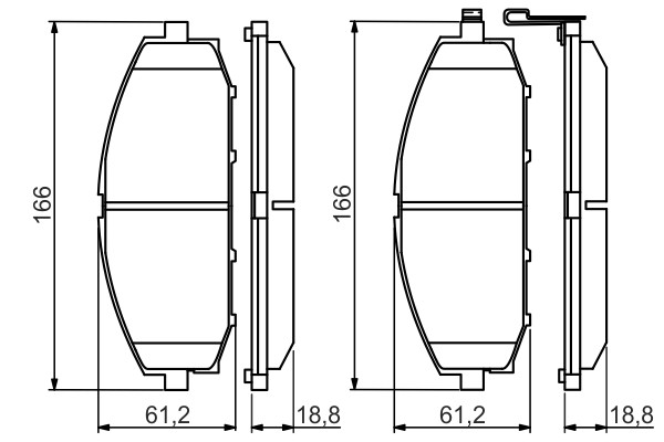 0 986 494 560 Bosch Brake Pad Set, Disc Brake for Nissan