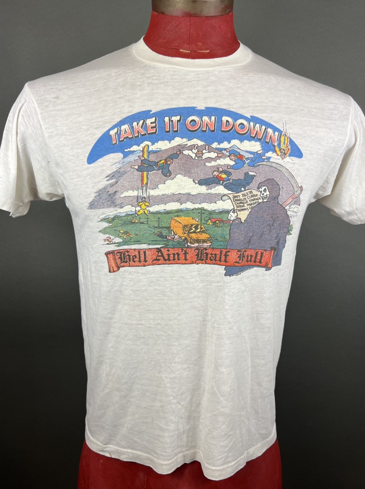 1982 Sky Diving SkyDiving Parachuting HELL GRIM R… - image 2