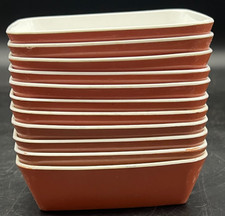 Vintage 11 Piece TWA and NE Airlines Melamine Meal Serving Dishes-Brown