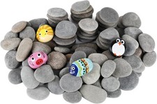 100Pcs Rocks for Painting Bulk, 2"-3" Painting River Rocks, Flat Smooth Nat...