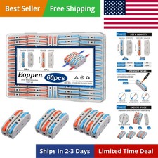 60PCS Lever Wire Connectors -12, Quick Connect Electrical Splicing Kit for Co...
