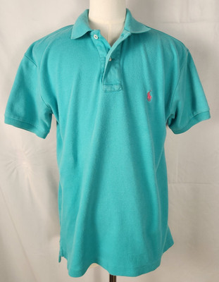 90s Ralph Lauren Aqua Blue Polo Shirt Preppy/Academia/Heritage Teens S