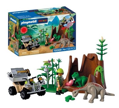 PLAYMOBIL   Dinos   Dinosaurussen Hideout   Dino Explorer met quad, baby T-Rex e