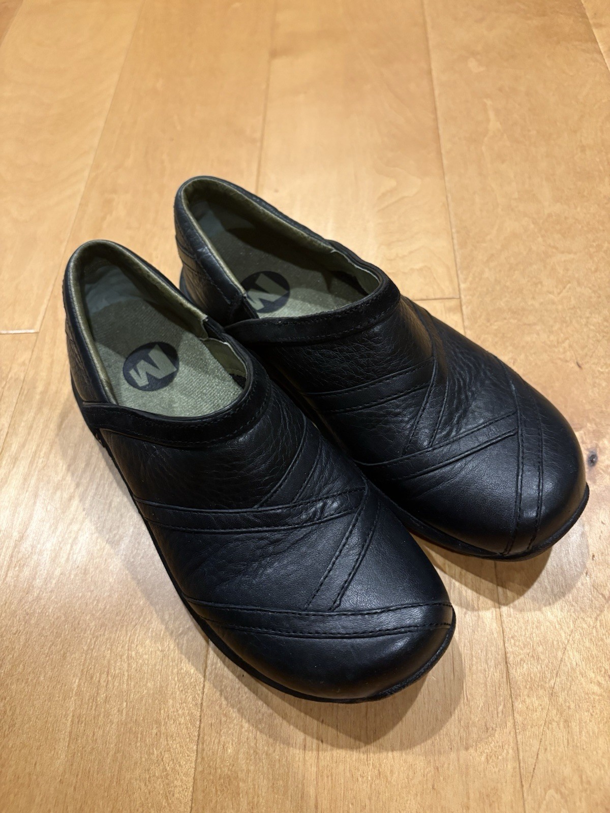 Zoccoli scarpe slip on Merrell Encore Eclipse taglia 7 pelle nera