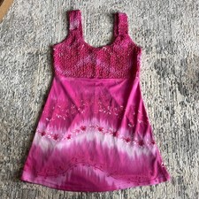 Vintage Y2K coquette Frederick  s of Hollywood pink floral mini dress size large