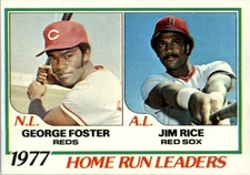 1978 Topps #202 Home Run Leaders DP/George Foster/Jim Rice - EX-MT