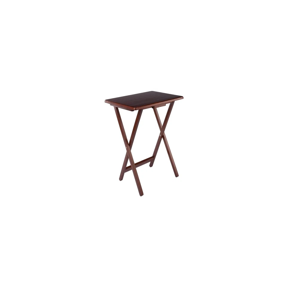 Juego de Mesa de Aperitivo Alex 2 Piezas, Acabado Nogal - Bandeja TV Plegable Mesas para Livi... Foto 3 de 4