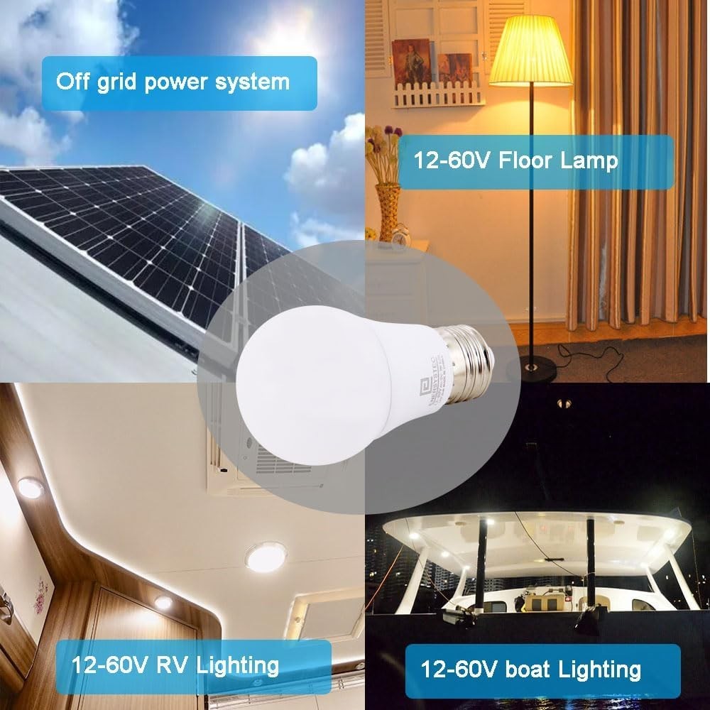 12V-60V LED Light Bulb Low Voltage 12 Volt AC DC Light Bulb, Light Color 3000K S