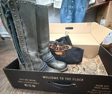 Freebird Contour Zip-Up Boot Blue Size 5: Original Box & Dustbag