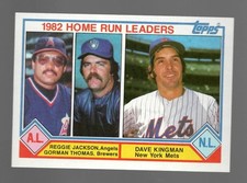 1983 Topps 1982 Home Run Leaders Reggie Jackson / Thomas / Dave Kingman #702 NM