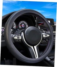 ESEWALAS Car Silicone Steering Wheel Cover,Soft Odorless Silicone Leather Black