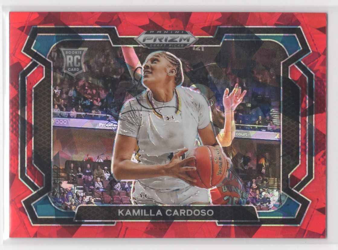 #59 Kamilla Cardoso 2024-25 Prizm Draft Picks Variation Red Ice RC